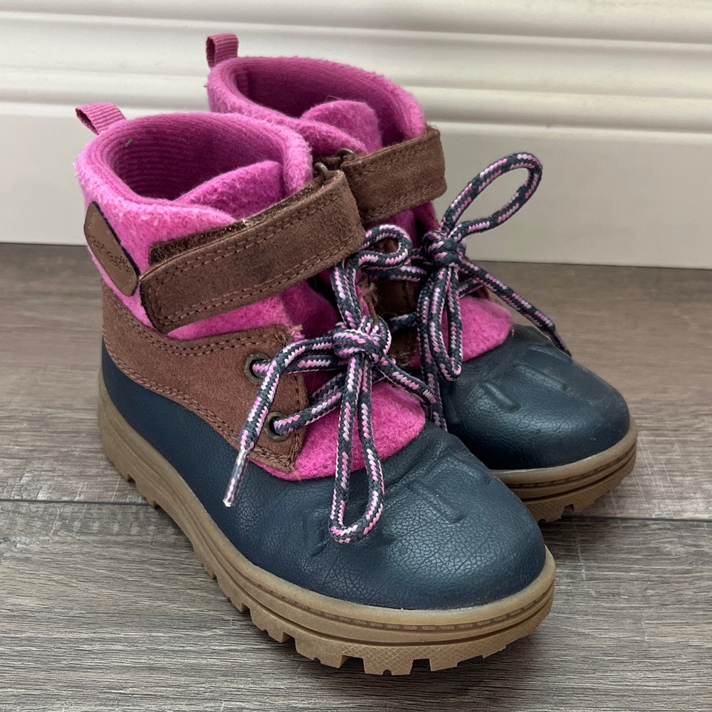 Carter's Pink, Navy and Brown Kids Boots